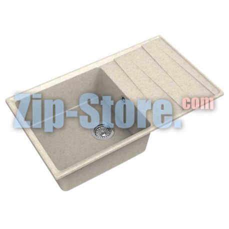 LV-860L (GF-LV-860L) GRANFEST LEVEL Мойка мраморная квадратная чаша + крыло 860х500мм бежевый