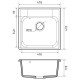 QUARZ 48 (GF-Z48) GRANFEST Мойка кварцевая квадратная 480х480мм белый